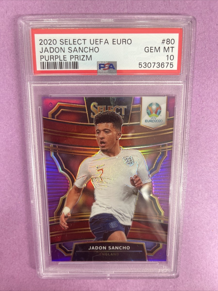 その他 2020 SELECT UEFA EURO JADON SANCHO PSA10 2020 Panini Select UEFA UERO Jadon Sancho #80 PURPLE PRIZM