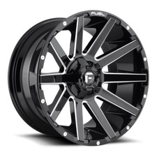 4 20x10 Fuel Gloss Black Mill Contra Wheel 5x114.3 5x127 For Ford Jeep Gm