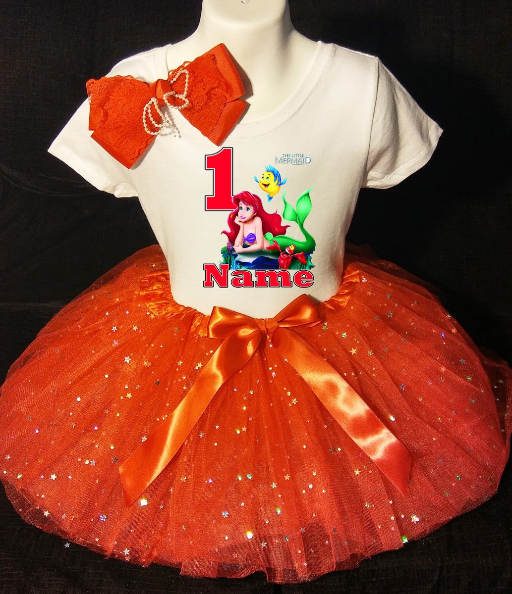 Little Mermaid **With NAME** 1st first 1 Birthday Red Tutu dress Fast Shipping | eBay Little Mermaid **With NAME** 1st first 1 Birthday Red Tutu dress Fast Shipping | eBay