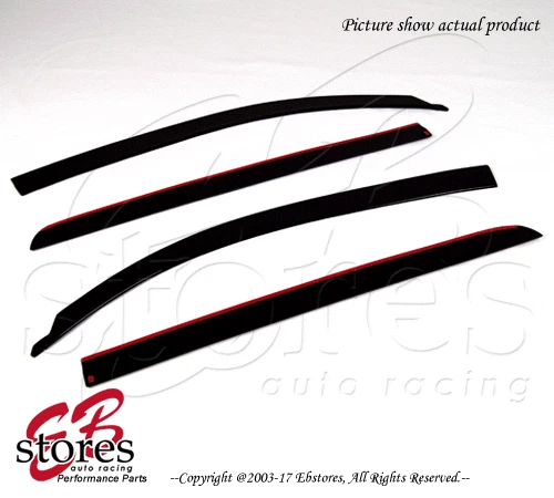 Low Profile Window Visors 4pcs Out-Channel For Toyota Tundra Crew Max Cab 07-16 - Image 2 of 4