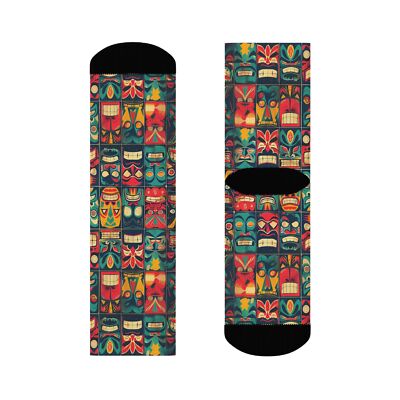 Fun Vintage Style Tiki Crew Socks
