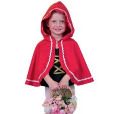 Rotkäppchen Kostüm Roter Umhang mit Kapuze für Kinder Gr. 92-134 Cape Märchen