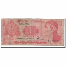 [#647949] Banknote, Honduras, 1 Lempira, 1980, 1980-05-29, KM:68a, G(4-6)