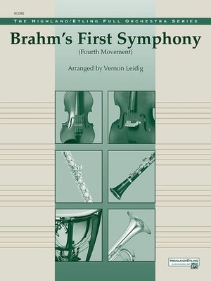 Brahms's 1st Symphony, 4th Movement Full Orchestra Conductor Score & Parts By Jo