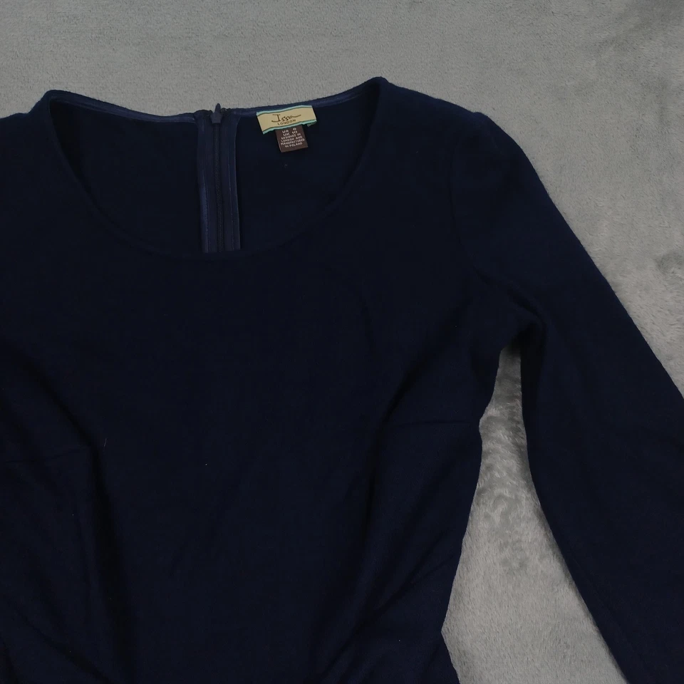 Issa London Dress Womens 6 Blue Wool A Line Cocktail Fit Flare Wool - Image 3 of 4