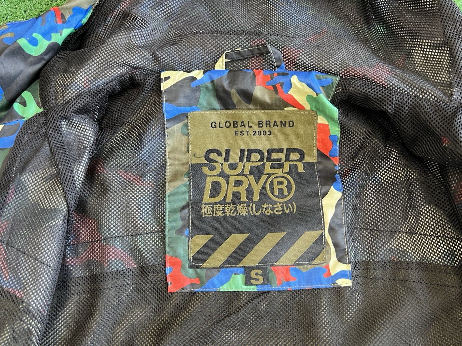 Superdry Hooded Windbreaker Jacket Size Small Green Authentic Activewear Coats image 5