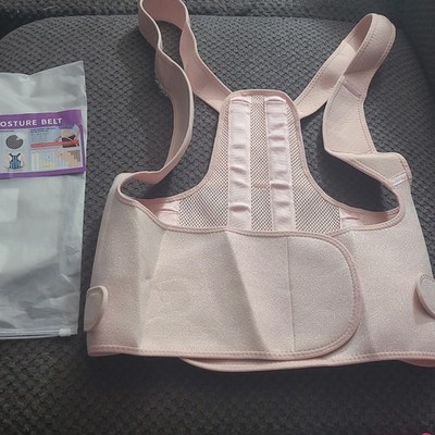 Pink Adjustable Posture Corrector Back & Shoulder Support Unisex S-M-L