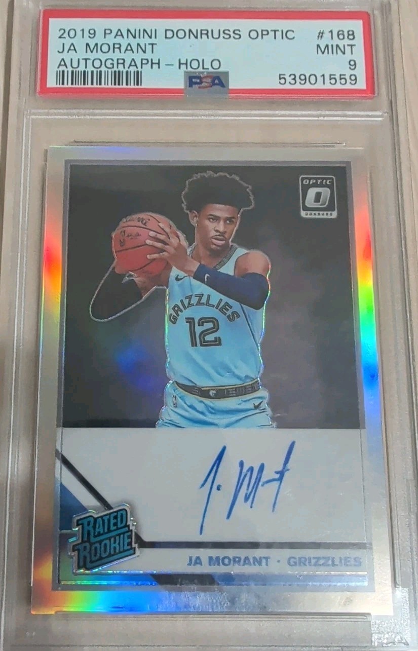 2019 Donruss Optic Ja Morant Autograph-Holo Mint 9 With Purchase Get Free Card