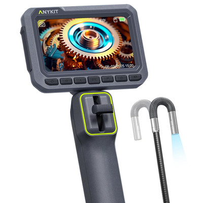 Articulating Borescope, 210° Two-Way 0.22In Slim Probe Endoscope with High-Brigh