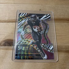 2023 Panini Select - Club Level Marquise Brown #237 Zebra Prizm Die-Cut