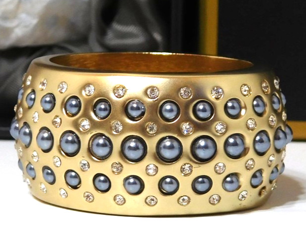 NEW Set of 4 L'Objet Perlee Platinum Napkin Rings in Original Box