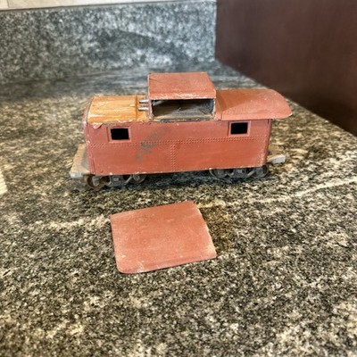 VTG/Antique WALTHERS RED CABOOSE Wood O-GAUGE TRAIN Damaged