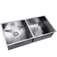 NNEDSZ Stainless Steel Kitchen Sink 865X440MM Under/Topmount Laundry Double Bowl