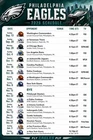 Philadelphia Eagles 2026 NFL Football Schedule Refrigerator Magnet 4 by 6 inch