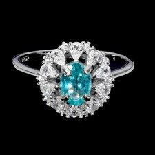 925 Sterling Silver Ring Oval Apatite 7x5mm Natural Gemstone Jewelry Size 8