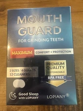 Night Guard for Teeth Grinding & Clenching Dental Mouth Guard + 12 Cleaning Tabs