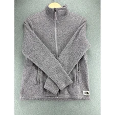 North Face Jacket Womens M Full Zip Sweater Knit Fleece Heather Lilac Purple