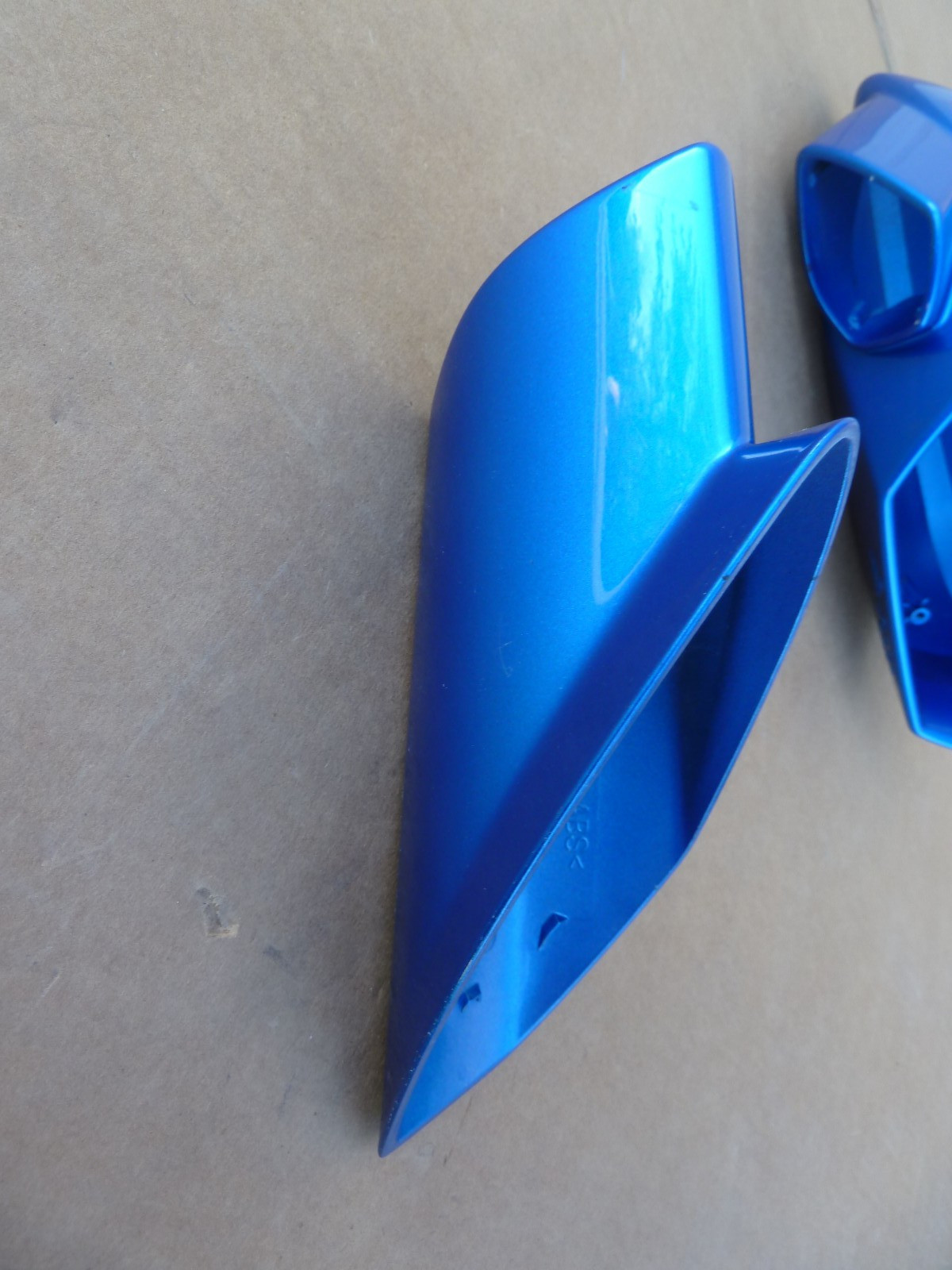 Lamborghini Huracan Right Door Side View Mirror Covers Passengers Blue OEM