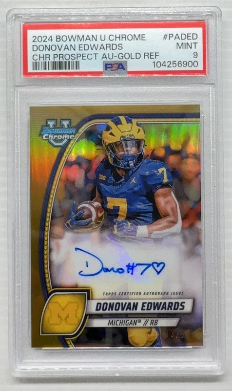 Donovan Edwards trading card