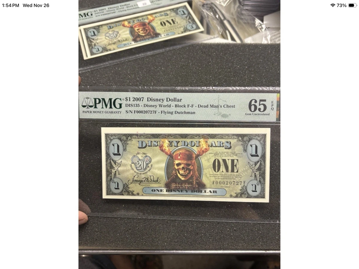 Pirates of the Caribbean Disney Dollars (1968-Now) for sale | eBay