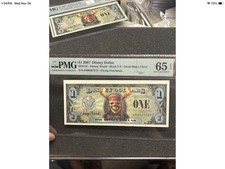 2007 Disney Dollar - 1 Pirates - Disney World Block F-f Pmg 65 Epq Dead Mans