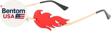 Fire Flame Sunglasses for Women - Rave Prom Party Sun Glasses Women - Halloween