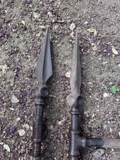  Vintage Antique Cast / Wrought Iron Fence Wall Post Finial Fleur De Lis