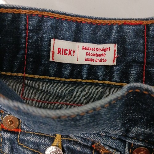 True Religion Ricky Relaxed Straight Jeans Denim 28