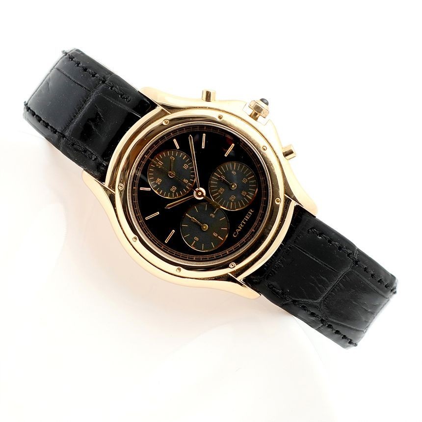 Cartier Cougar Chrono Chrono Gold 33 Large Black W3500851 Men's Unisex 138161467 thumbnail 20