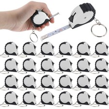 24 Pieces Mini Tape Measure Keychains 3 ft Small Retractable Measuring Tape w...