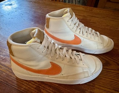 Nike Blazer Mid Inspected By Swoosh Beige Orange  Pearl White