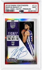 2018-19 Marvin Bagley III Contenders Optic Ticket #112 Rookie RC Auto PSA 9 MINT
