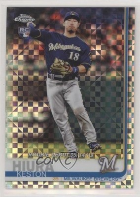2019 Topps Chrome Update Target Debut X-Fractor /199 Keston Hiura Rookie RC a8r