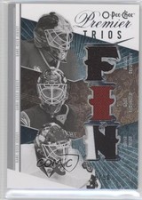 2009 O-Pee-Chee Premier Trios 6/50 Miikka Kiprusoff Kari Lehtonen #3J-KLN 14ba
