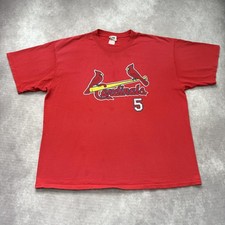 Vintage St Louis Cardinals Shirt Mens 2XL Red MLB Baseball Albert Pujols