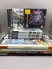 Suikoden I II III IV V Lot PS1 PS2 + Guides S...