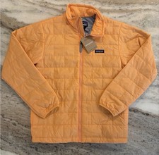 Patagonia Nano Puff Brick Quilt Jacket Vivid Apricot Orange Kids S 7/8 XL 14