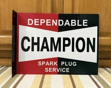 Champion Spark Plug Flange Sign Gas Oil Garage Tools Vintage Style Wall Decor 1