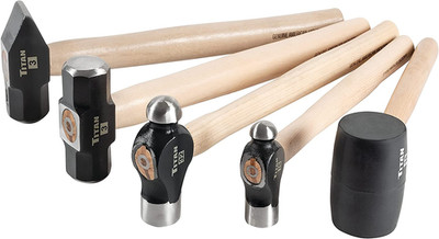 Versatile 5-Piece Hammer Set: Ball Pein, Rubber Mallet & Sledgehammer