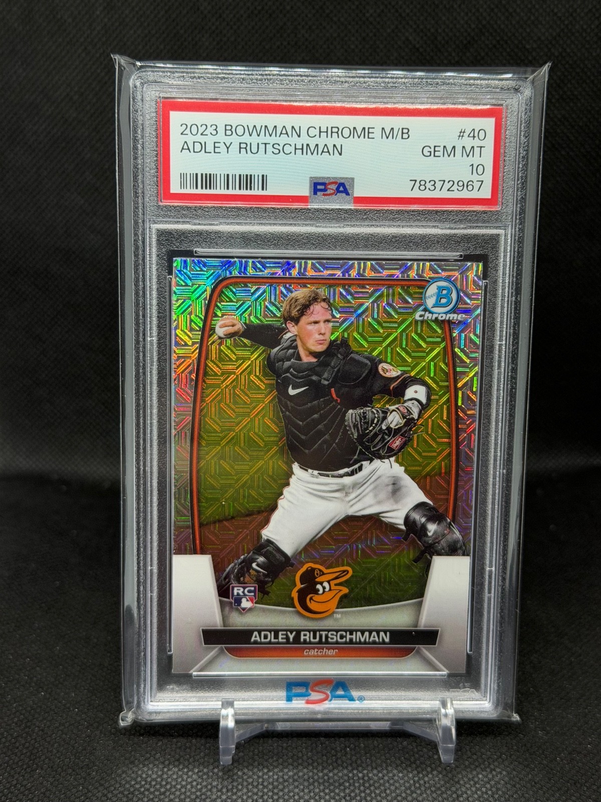 2023 Bowman Chrome Mega Box Adley Rutschman RC PSA 10 view 1