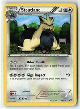Stoutland 83/114 Rare Black & White Pokemon Damaged
