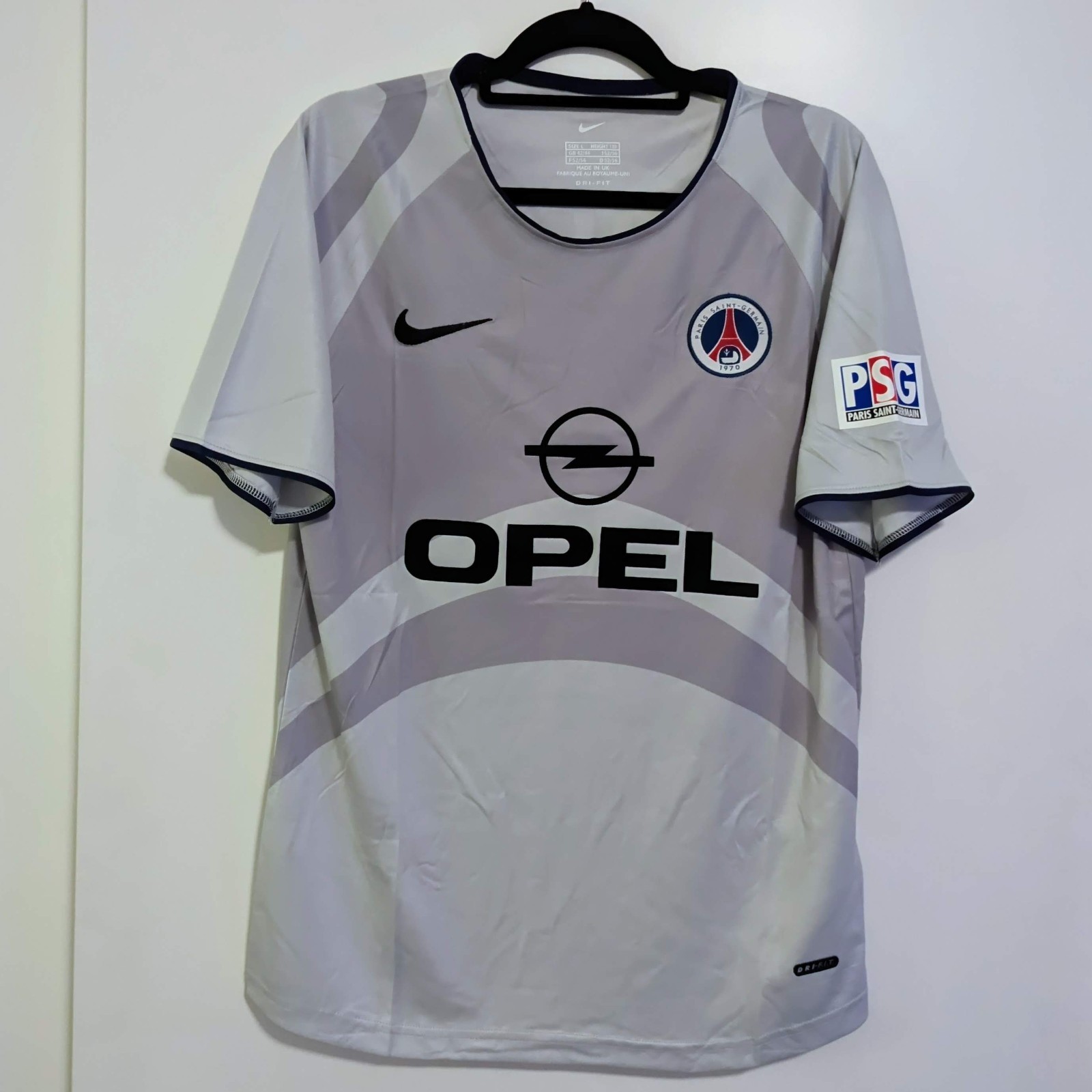 PSG Ronaldinho 2001 Retro Jersey Gray Men's L