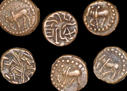 Set of 10 Narwar Coins, Ancient Indian Nagas (C. 200-340 CE) (C)