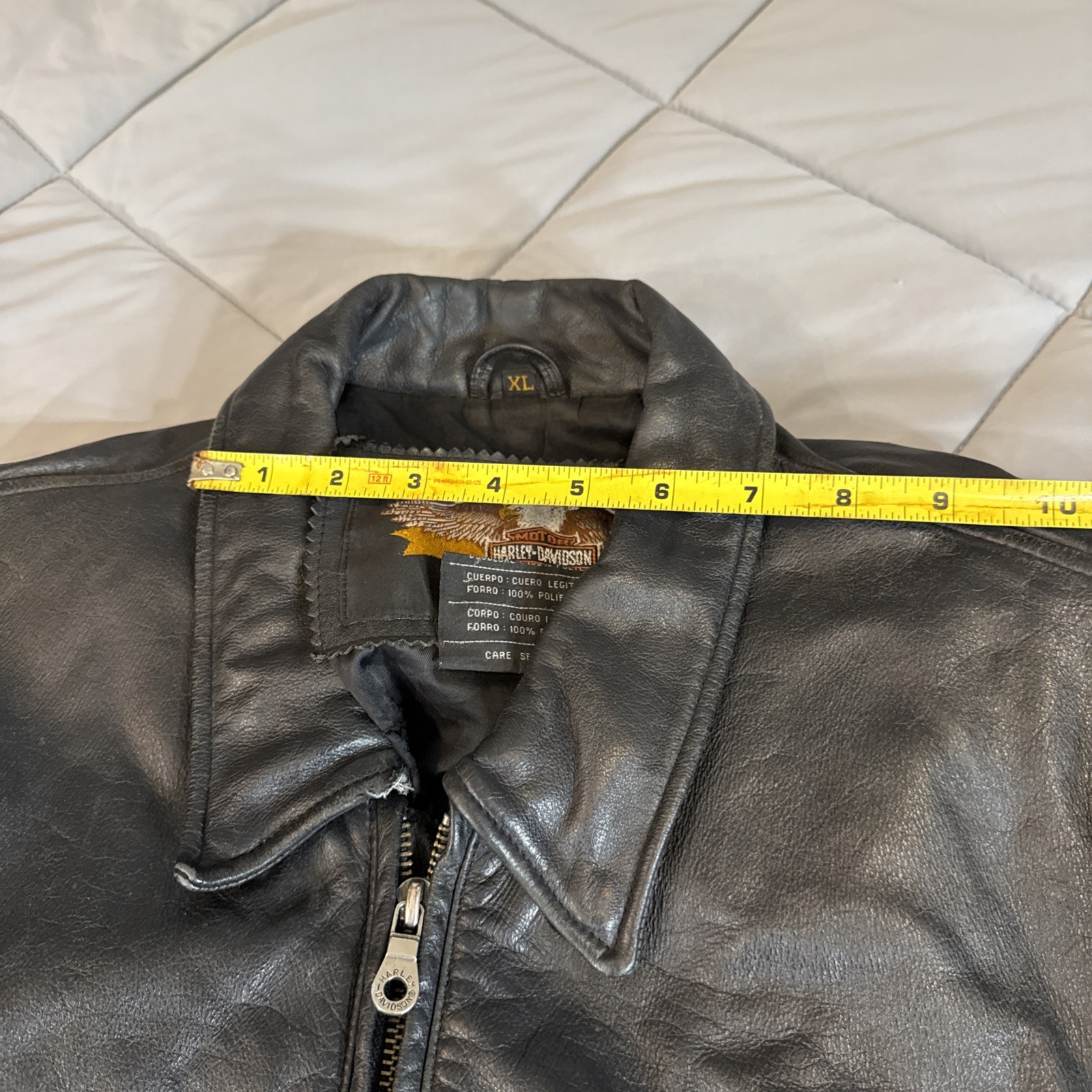 Vintage Harley Davidson Leather Motorcycle Jacket -Size XL - FAST FREE SHIPPING