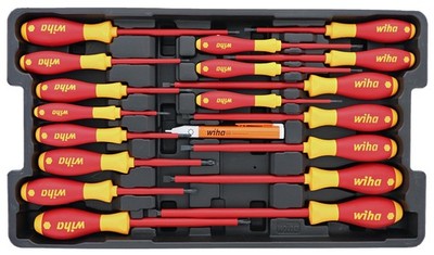 Wiha 19 Piece Insulated Screwdriver Set Slotted Phillips 1000V