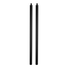 12" Metal Extension Rod, 2Pcs 1/4"-20 Female to Male Thread Tripod Tube Black