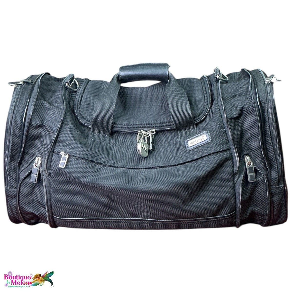 Dakota Metro XP by Tumi Black Canvas Duffle Bag Carryon Weekender