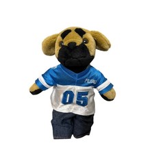 VTG FUBU 90s Mini Plush Dog Stuffed Animal Jersey Jeans Outfit Damon Johns Promo