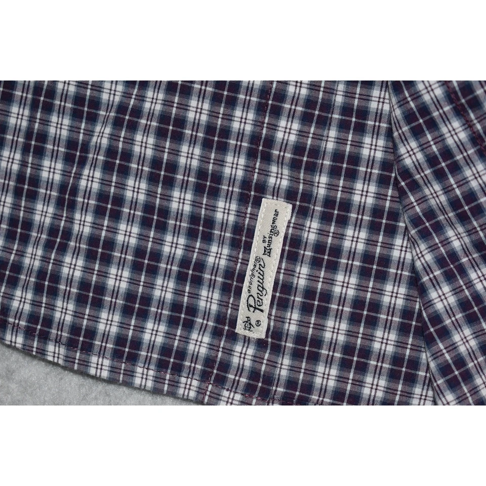 Camisa de Vestir Original Penguin Munsingwear Hombres Talla Grande Heritage Calce Ajustado Azul Foto 4 de 4