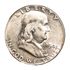 Nice Details 1954 Franklin Half Dollar XF/AU Cleaned 90% Silver Some Bell Lines!